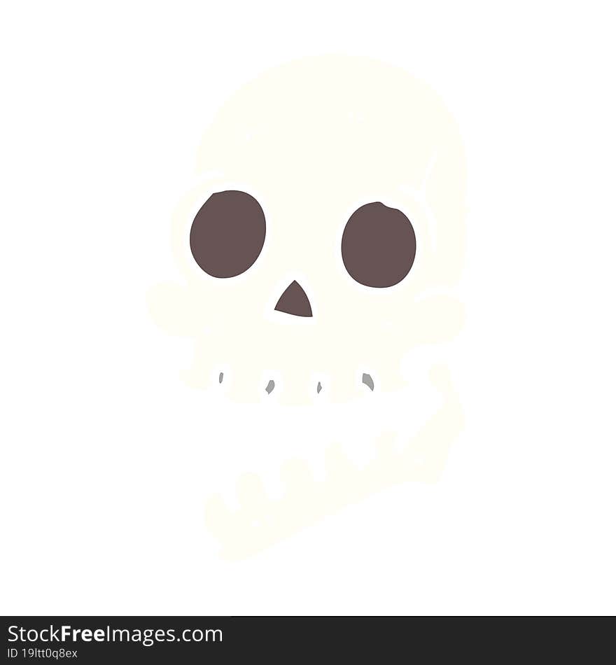 cartoon doodle skull