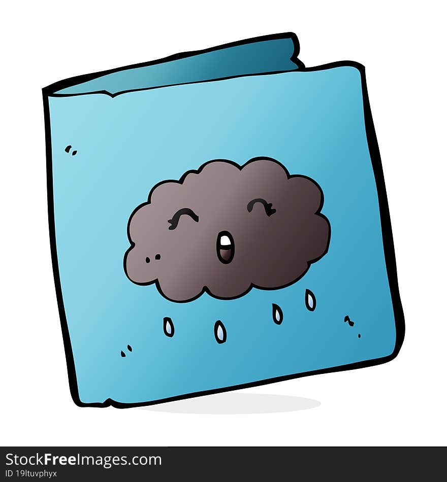 cartoon card with cloud pattern