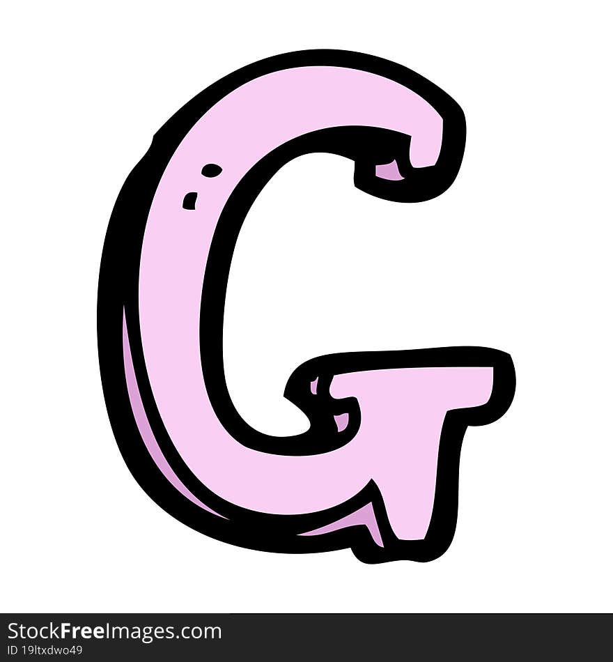 cartoon letter G