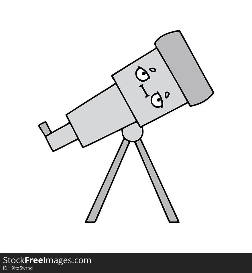 cute cartoon telescope