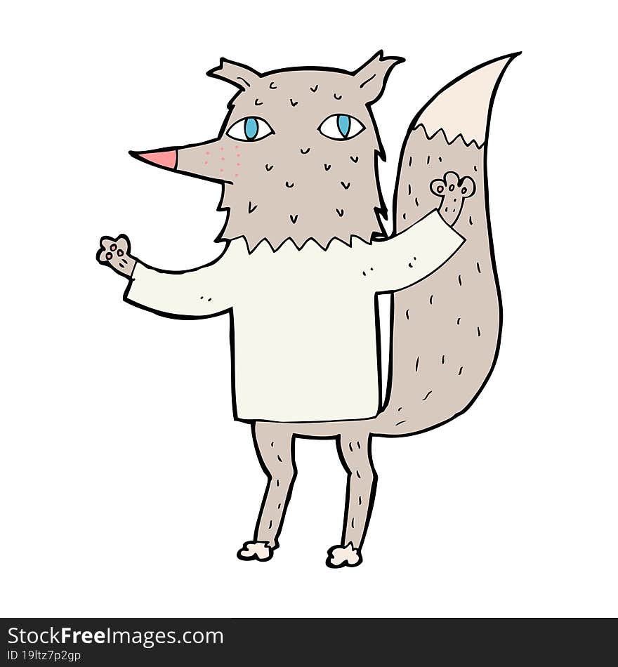 cartoon wolf