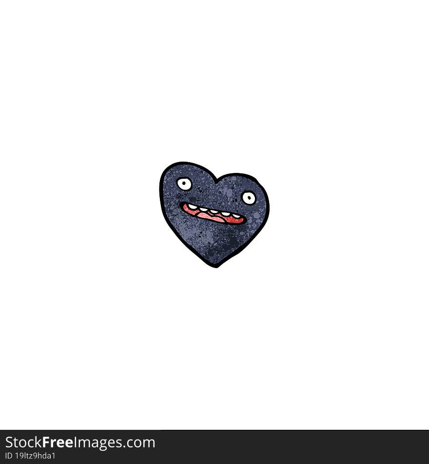 Cartoon Black Heart