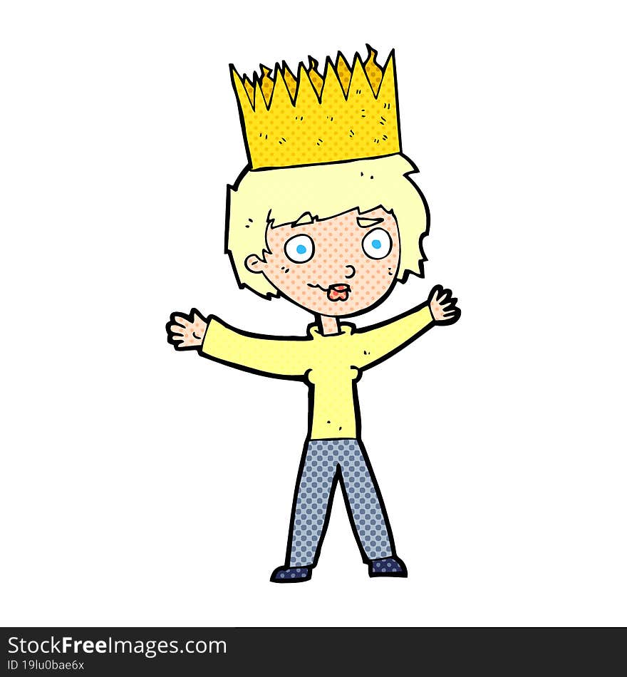 Cartoon Person Wearing Crown