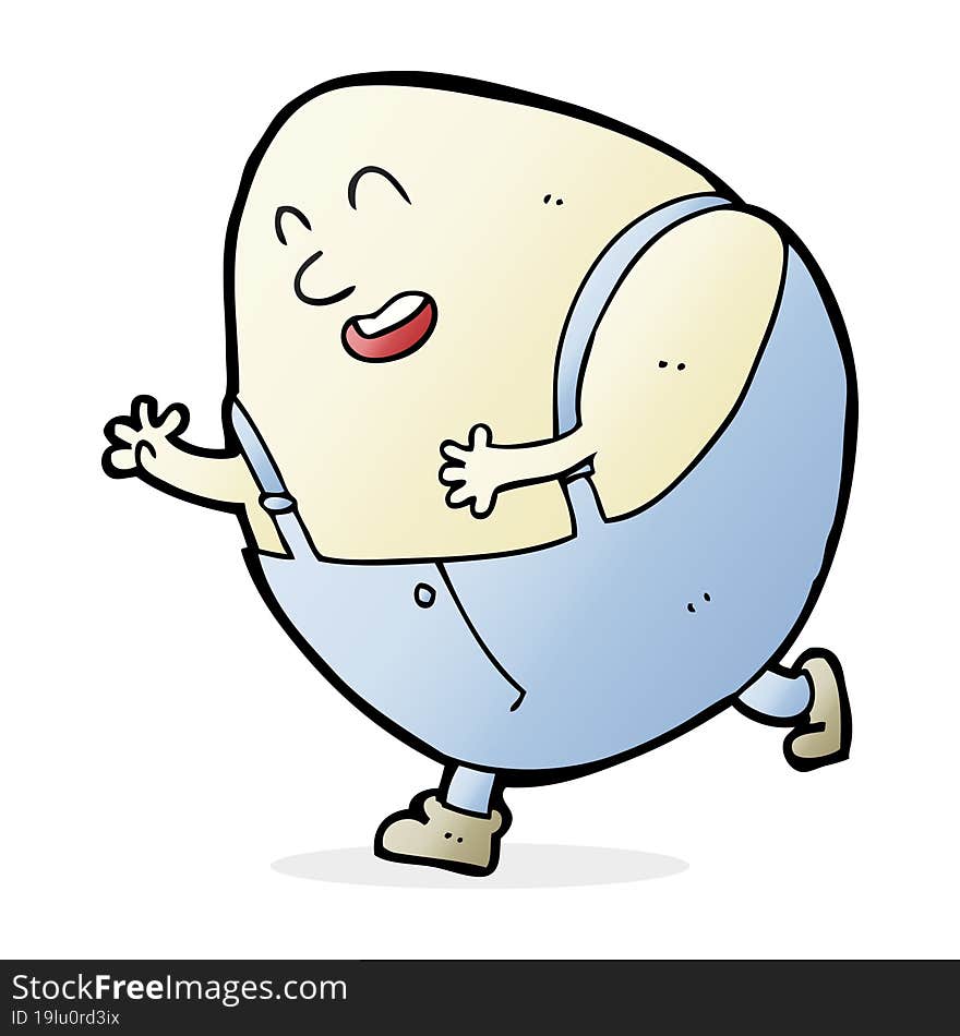 Cartoon Humpty Dumpty Egg Character