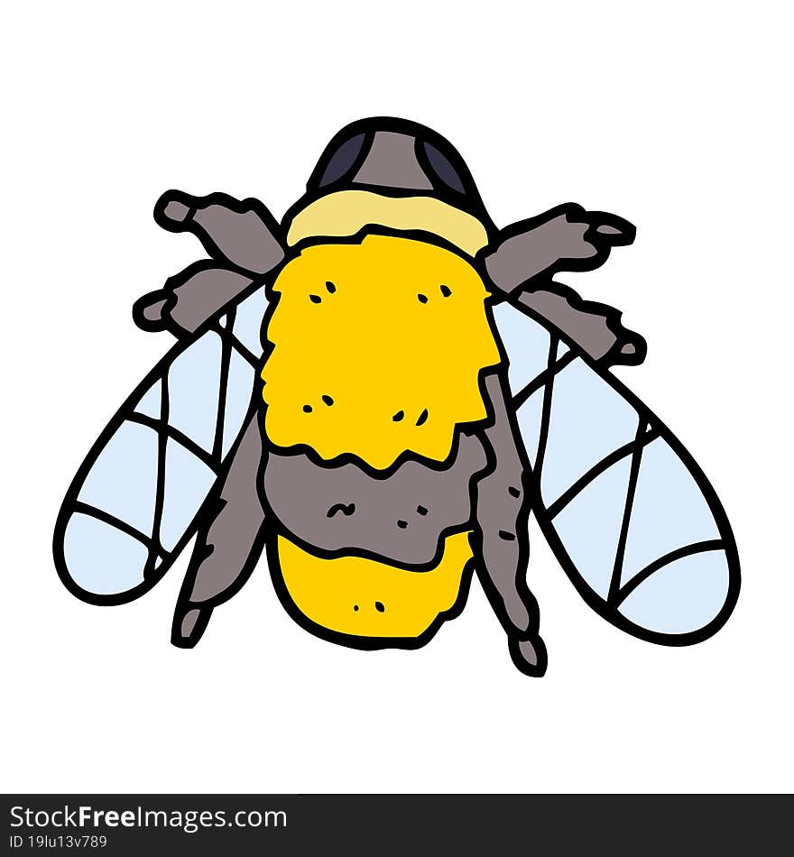 cartoon doodle doodled bee