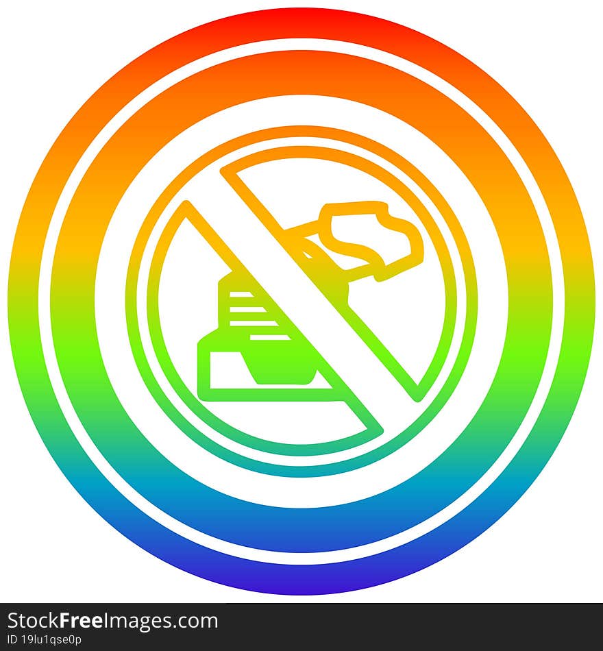 paperless office circular in rainbow spectrum