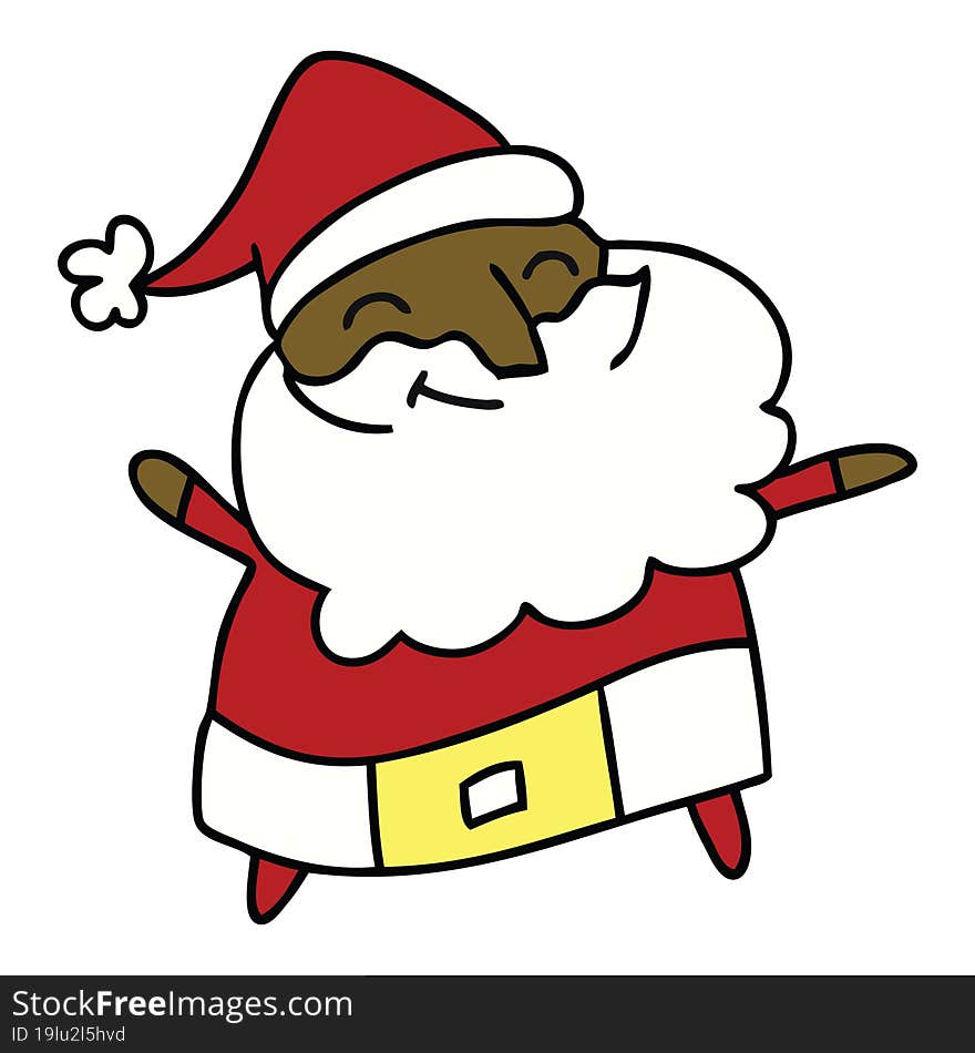 Cartoon Of A Jolly Father Christmas