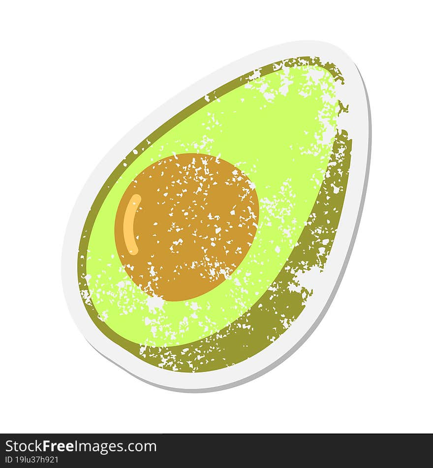 avocado grunge sticker