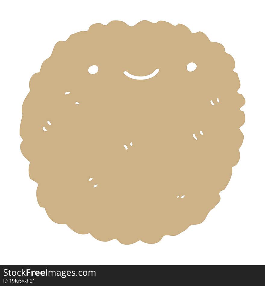 flat color style cartoon biscuit