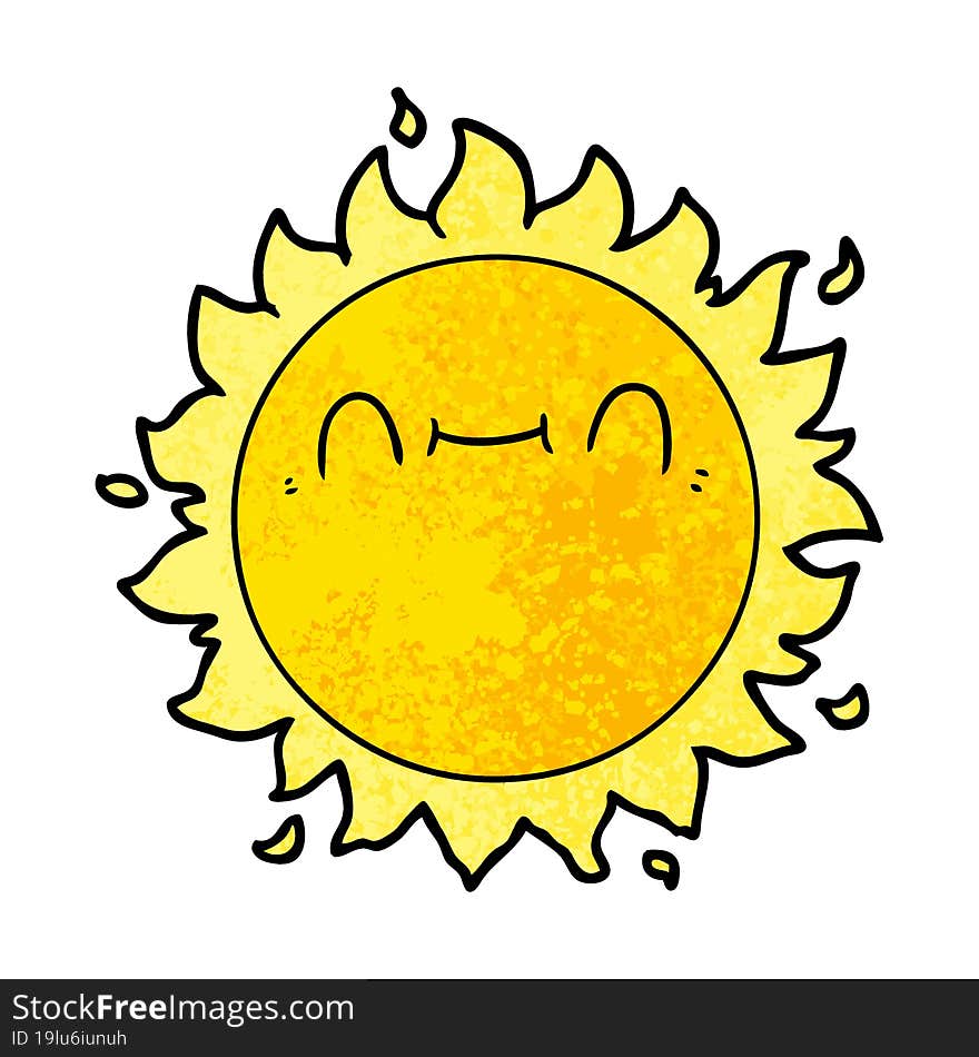 happy cartoon sun. happy cartoon sun