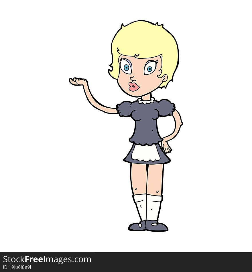 cartoon waitress