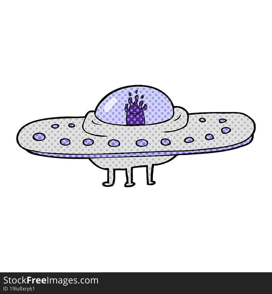 cartoon flying saucer