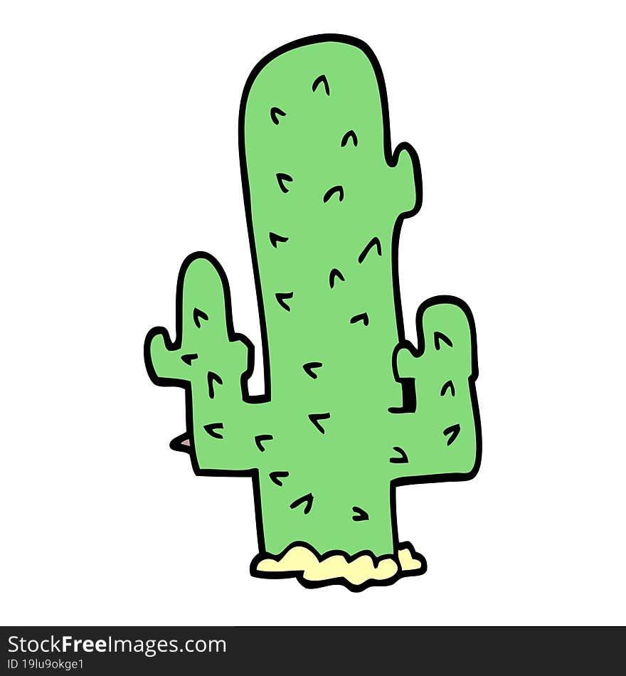 Cartoon Doodle Cactus