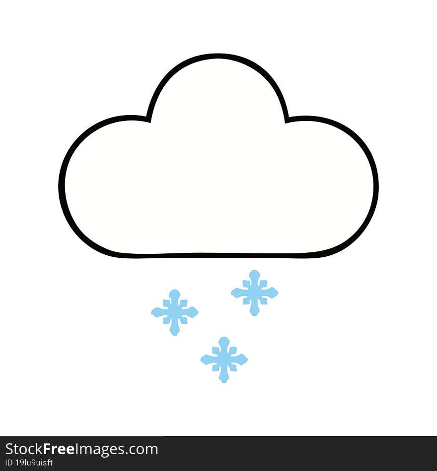 cute cartoon snow cloud