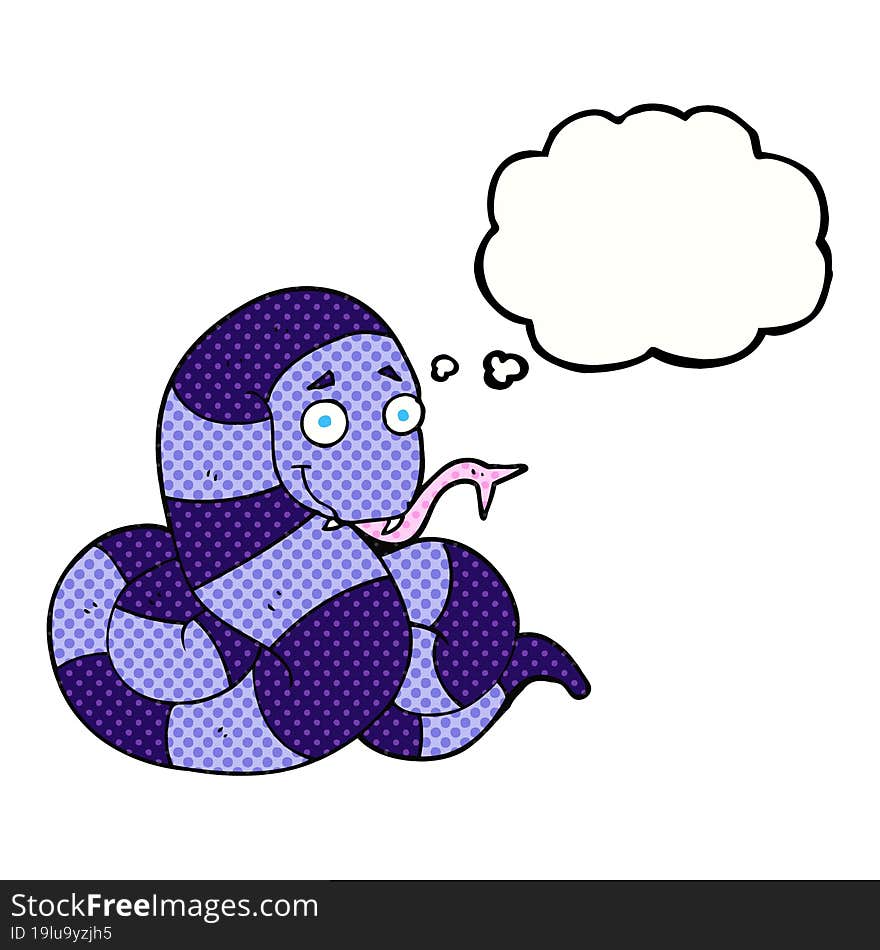 thought bubble cartoon snake