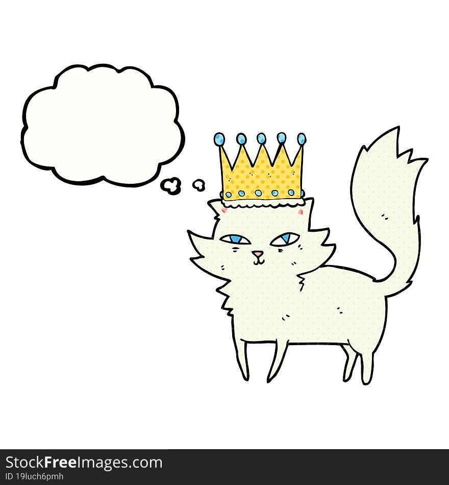 thought bubble cartoon posh cat