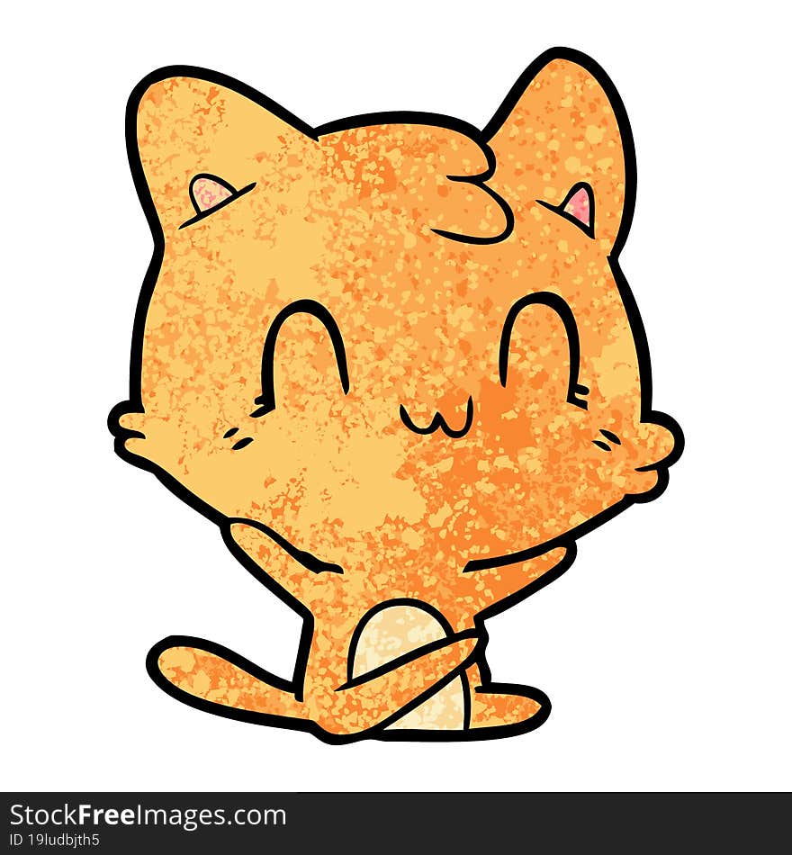 cartoon happy cat. cartoon happy cat