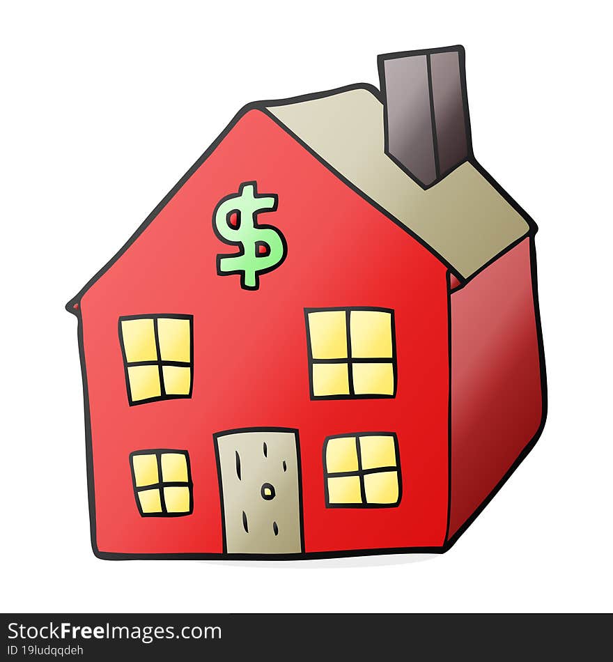 freehand drawn cartoon housing market