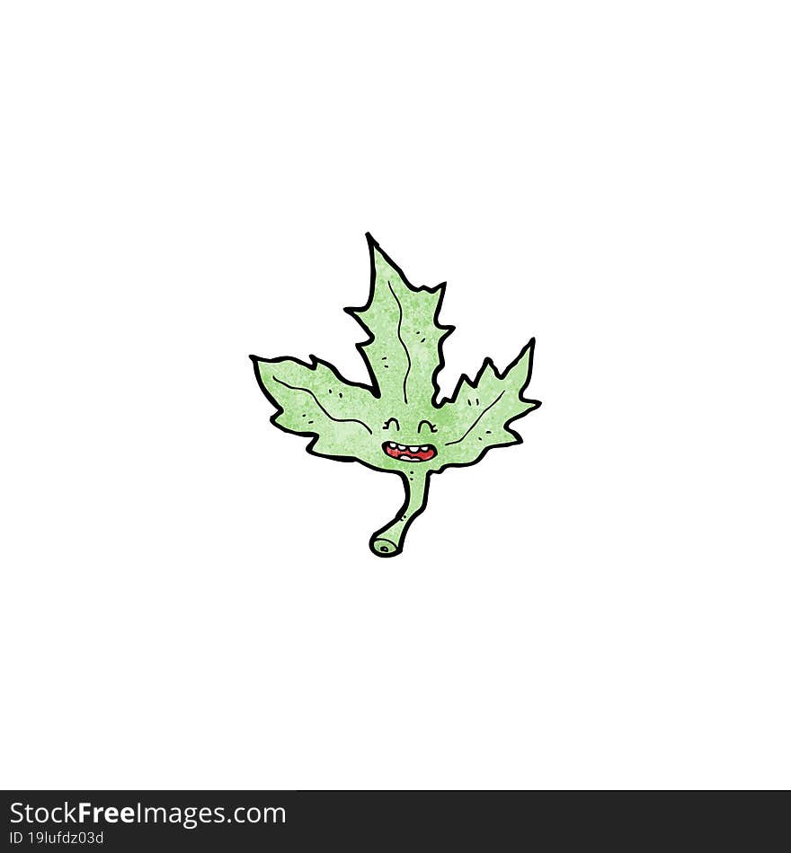 Funny Cartoon Leaf