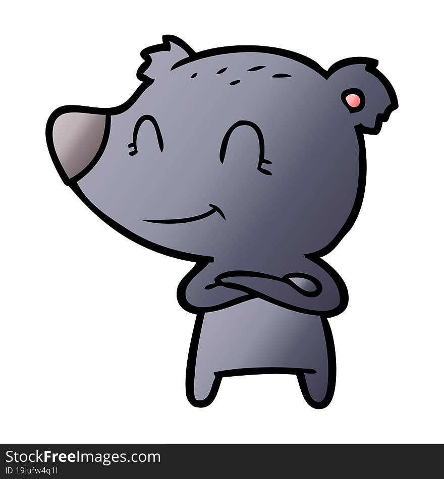 smiling bear cartoon. smiling bear cartoon