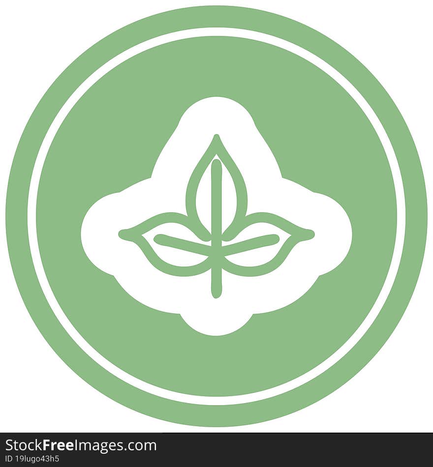 natural leaf circular icon