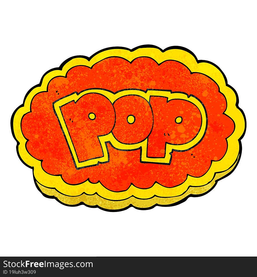 textured cartoon POP symbol