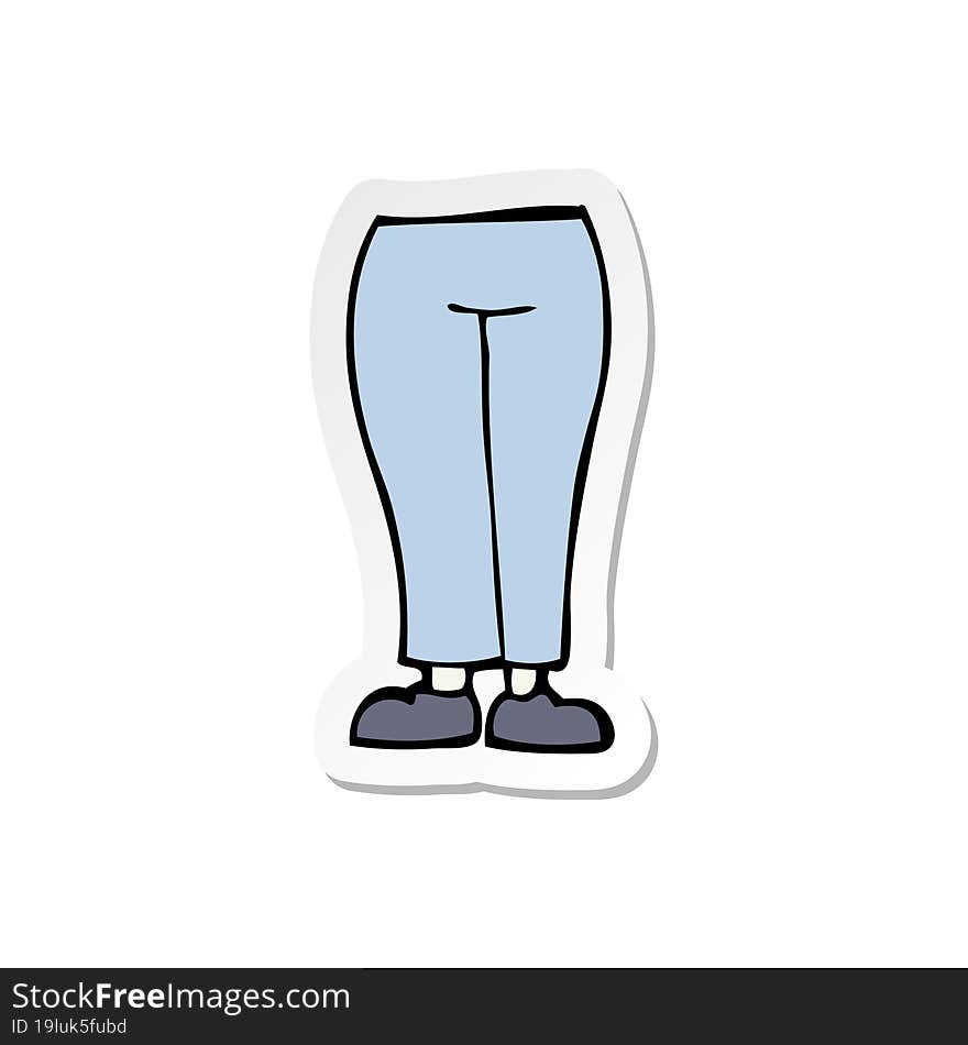 sticker of a cartoon legs