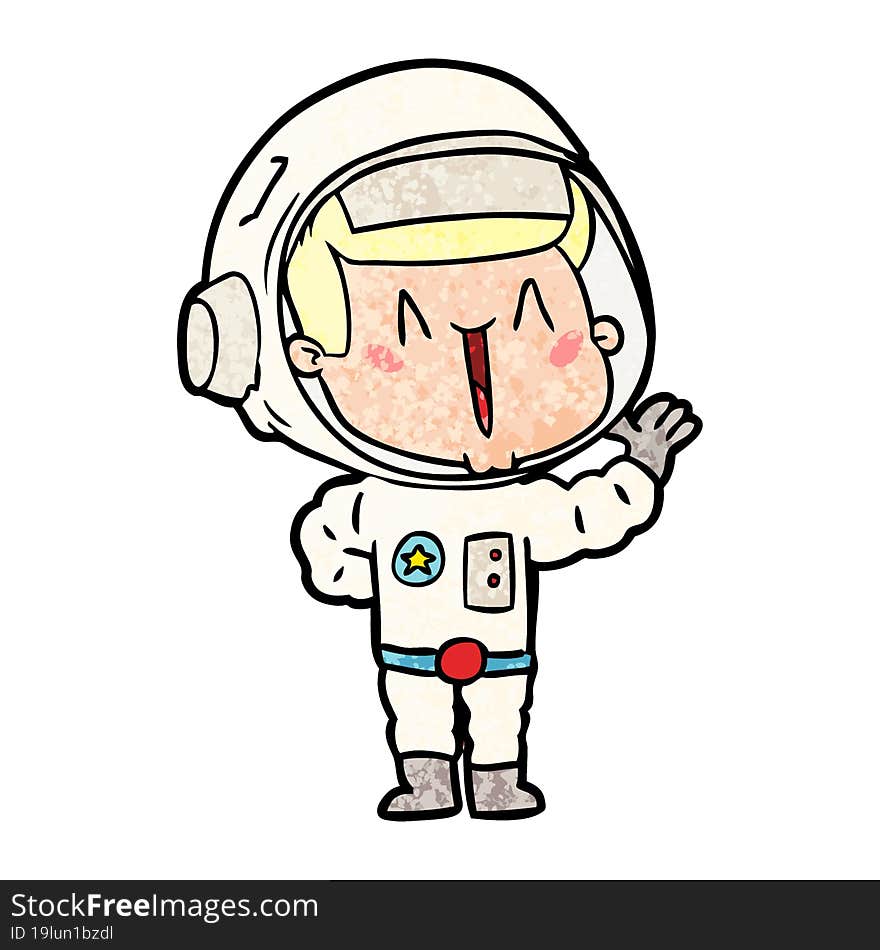 singing cartoon astronaut. singing cartoon astronaut