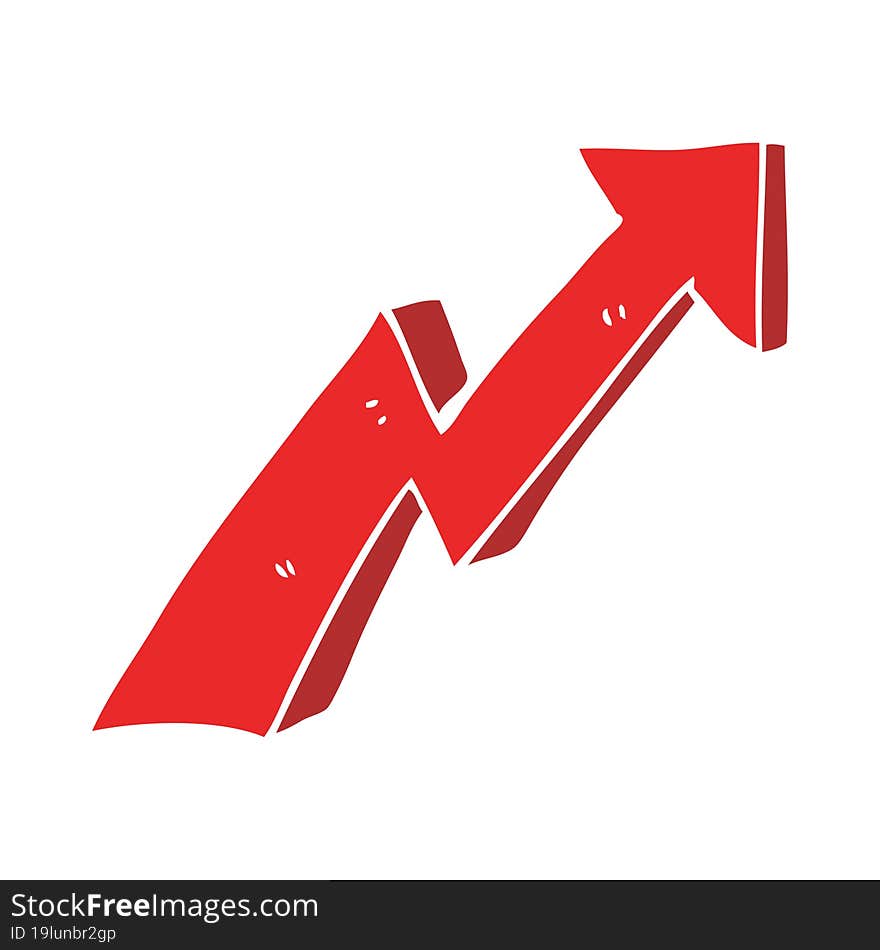 cartoon doodle business growth arrow