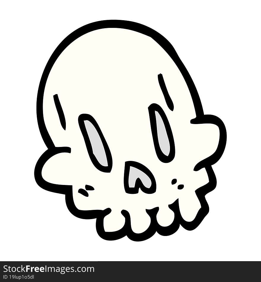 cartoon doodle funny skull