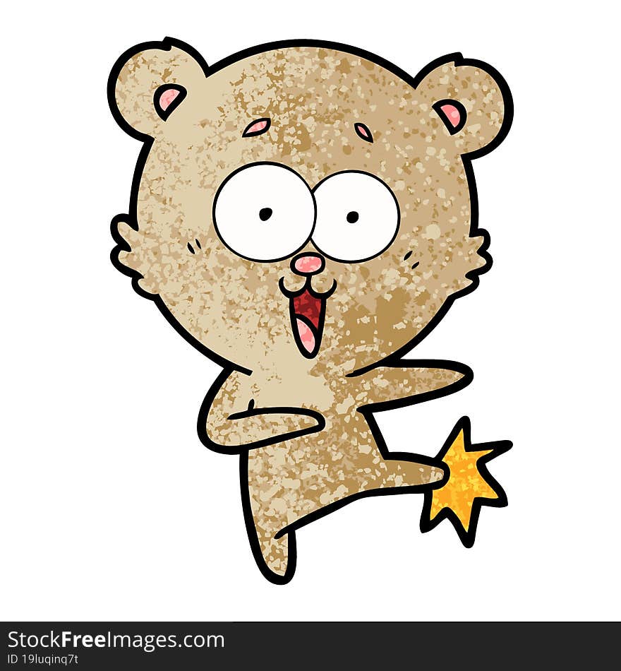 laughing teddy  bear cartoon. laughing teddy  bear cartoon