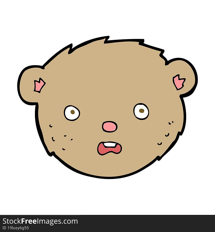 cartoon teddy bear face