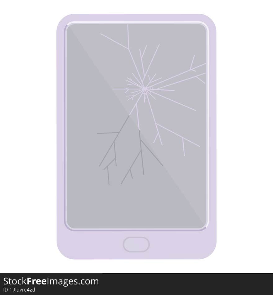 Broken Electronic Tablet Vector Icon