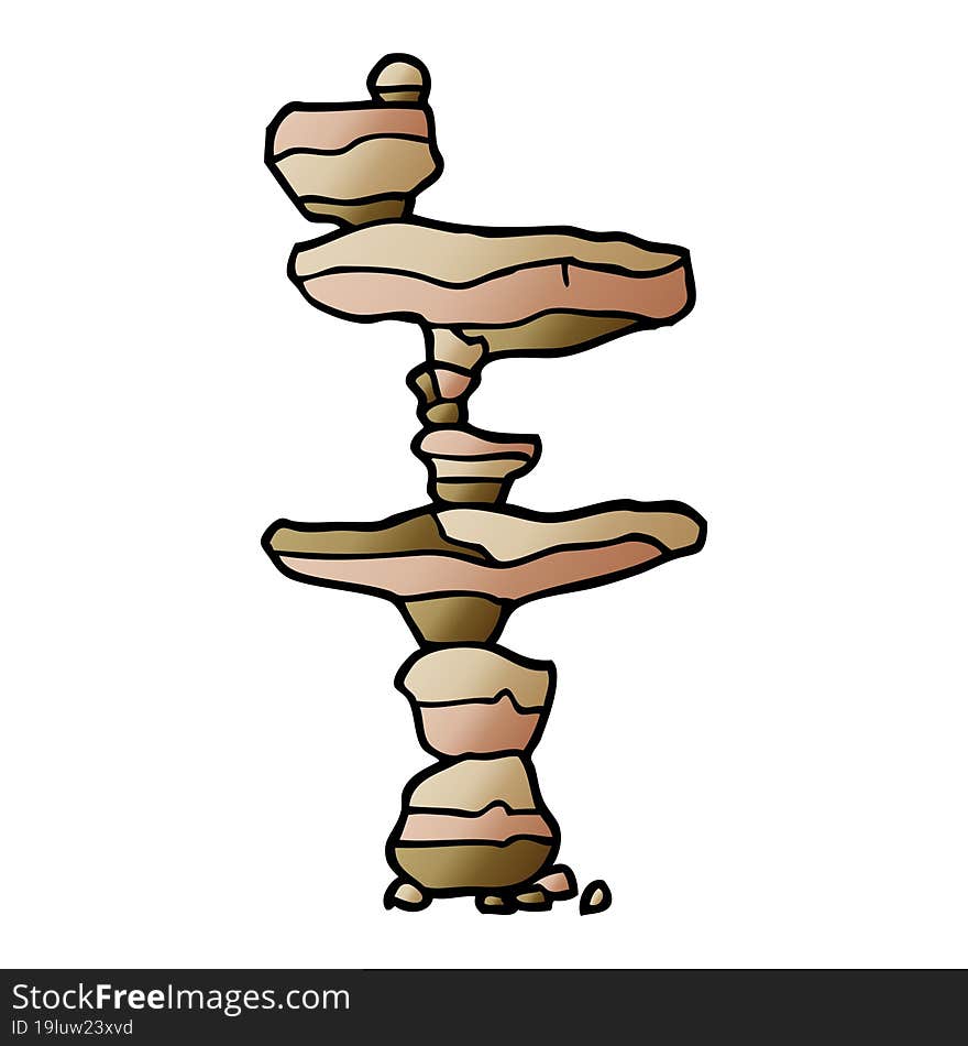 cartoon doodle of stacked stones