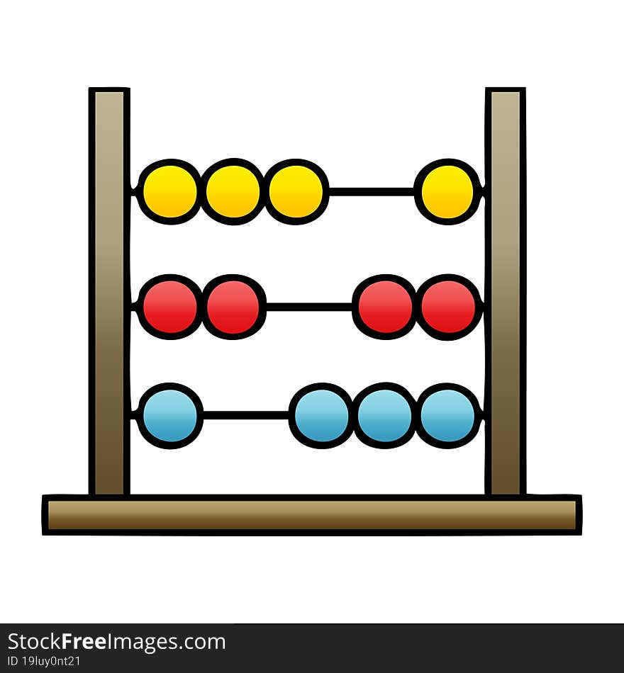 Gradient Shaded Cartoon Maths Abacus