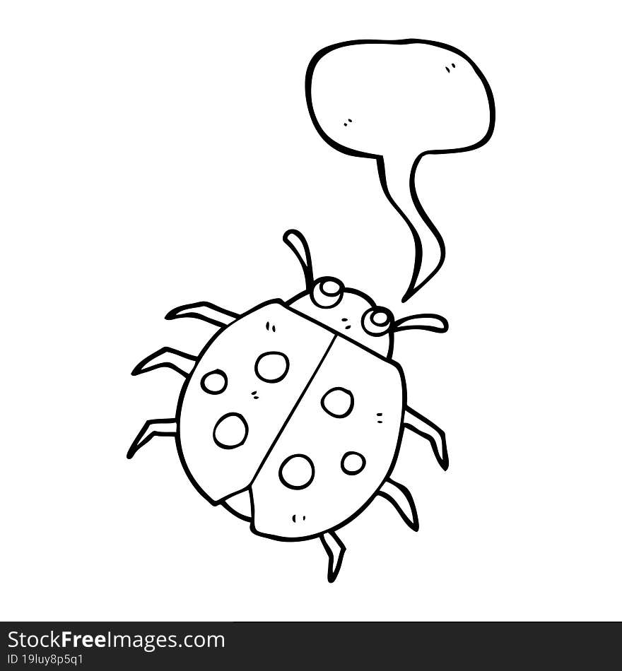 speech bubble cartoon ladybug