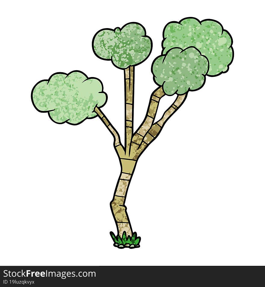 cartoon sparse tree. cartoon sparse tree