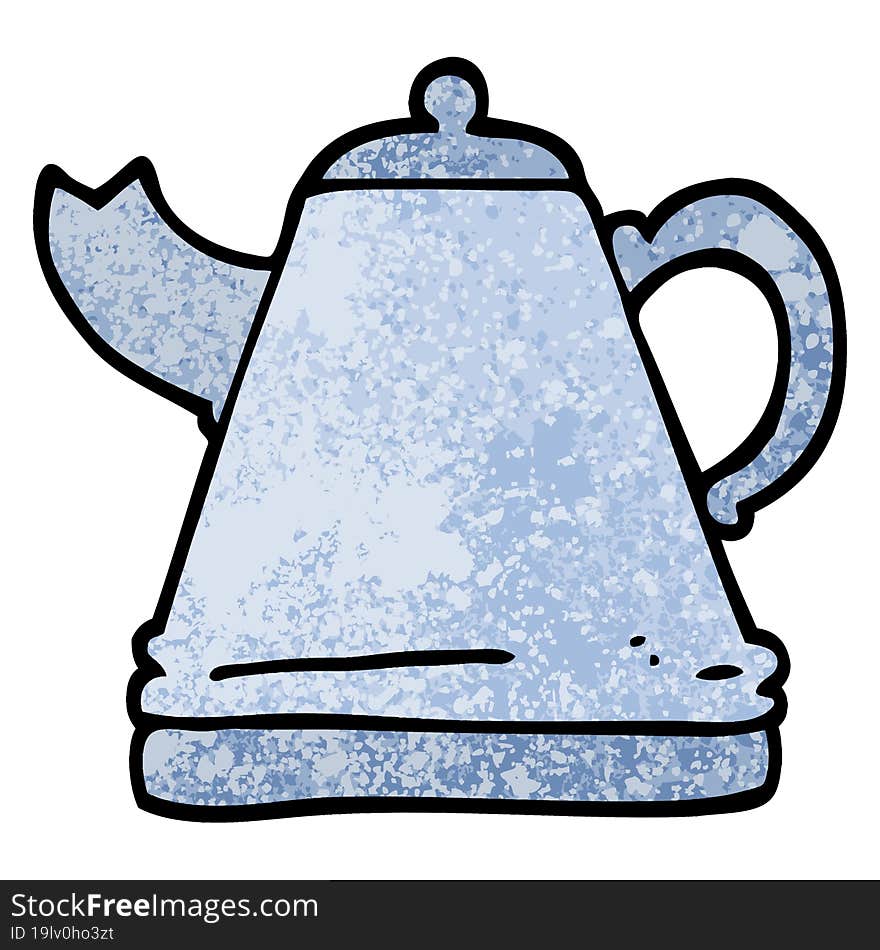 grunge textured illustration cartoon kettle