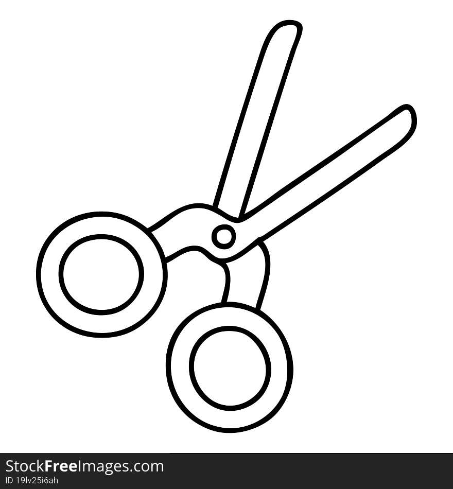 line doodle of a pair of scissors