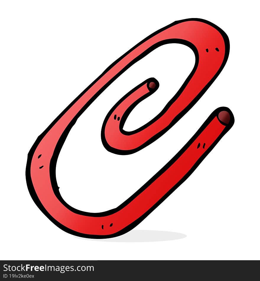 Cartoon Red Paperclip