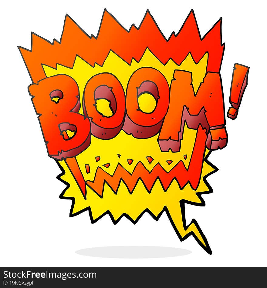 Speech Bubble Cartoon Boom Symbol