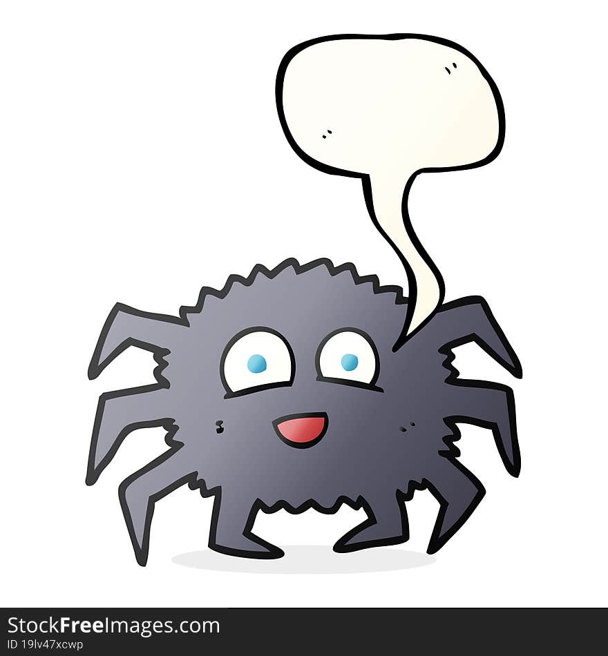 speech bubble cartoon spider