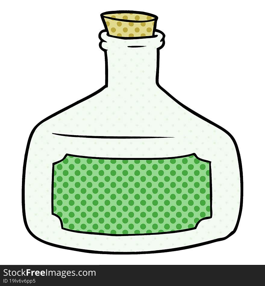 old bottle cartoon. old bottle cartoon