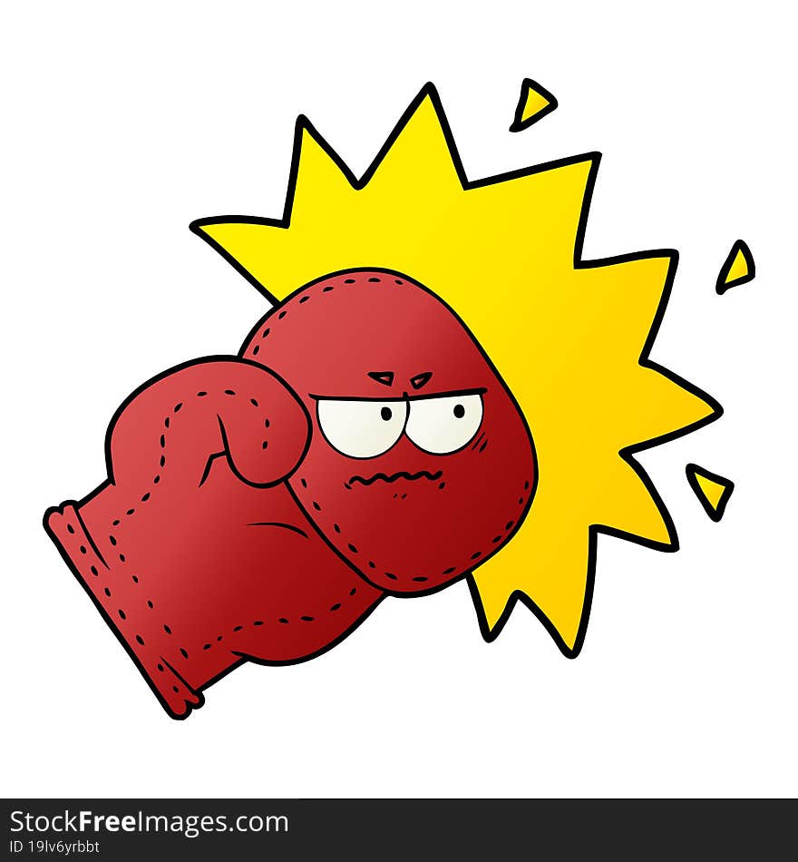 cartoon boxing glove. cartoon boxing glove