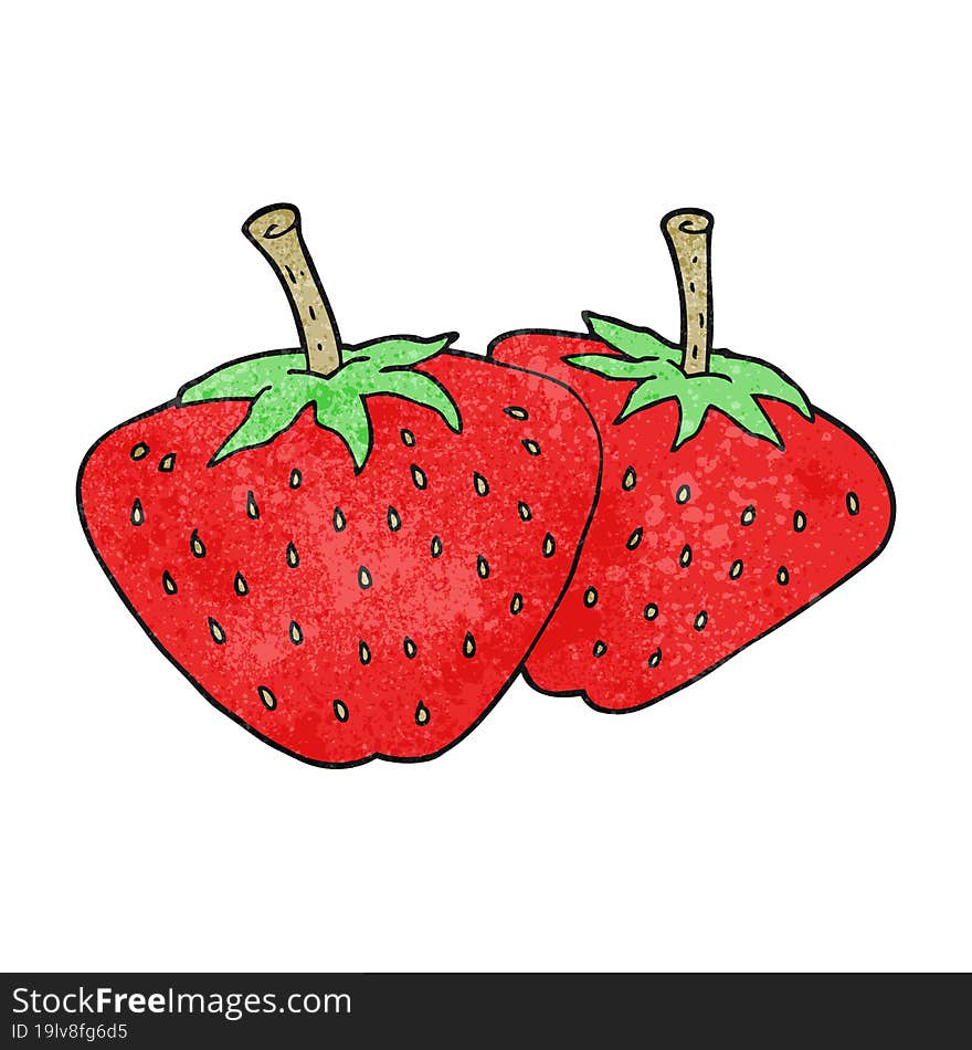 textured cartoon strawberries