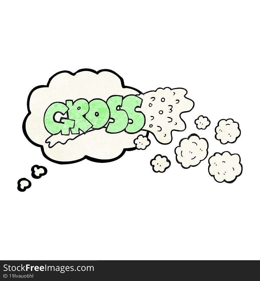 Gross Thought Bubble Textured Cartoon