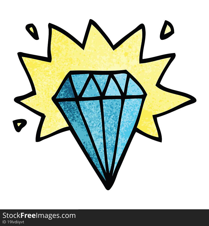 Cartoon Doodle Tattoo Diamond