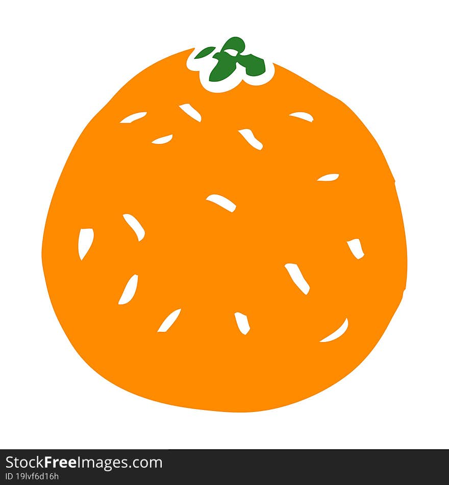 cartoon doodle citrus orange