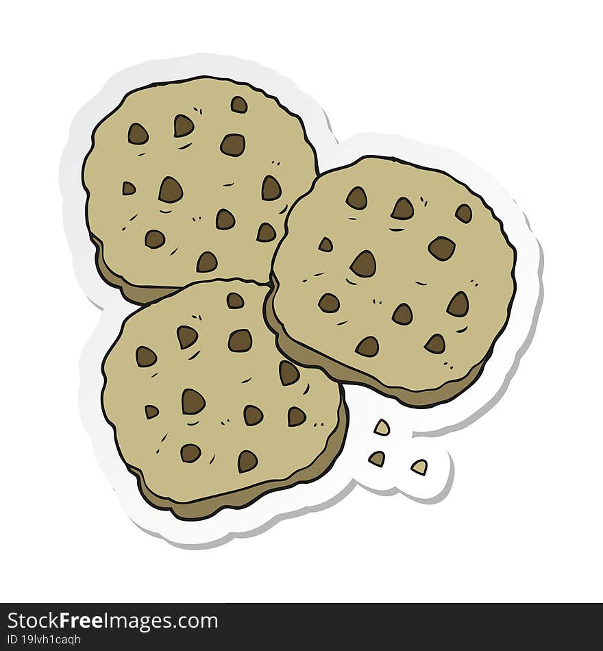 sticker of a cartoon cookies