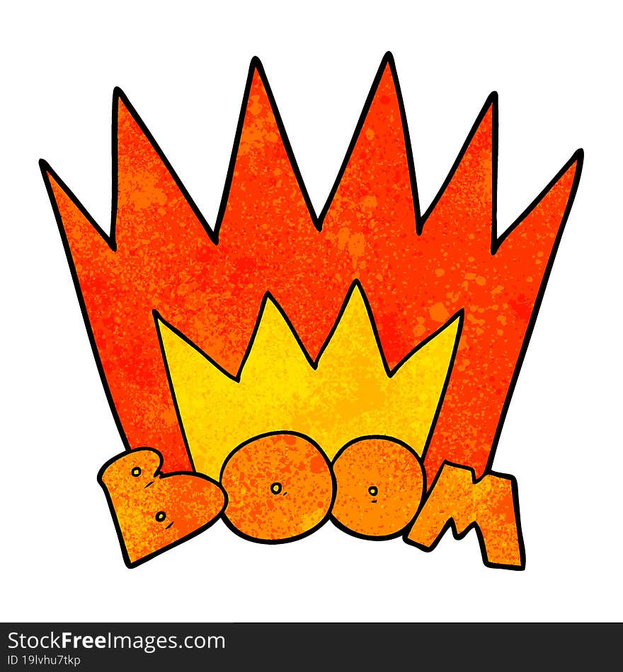 cartoon boom sign. cartoon boom sign